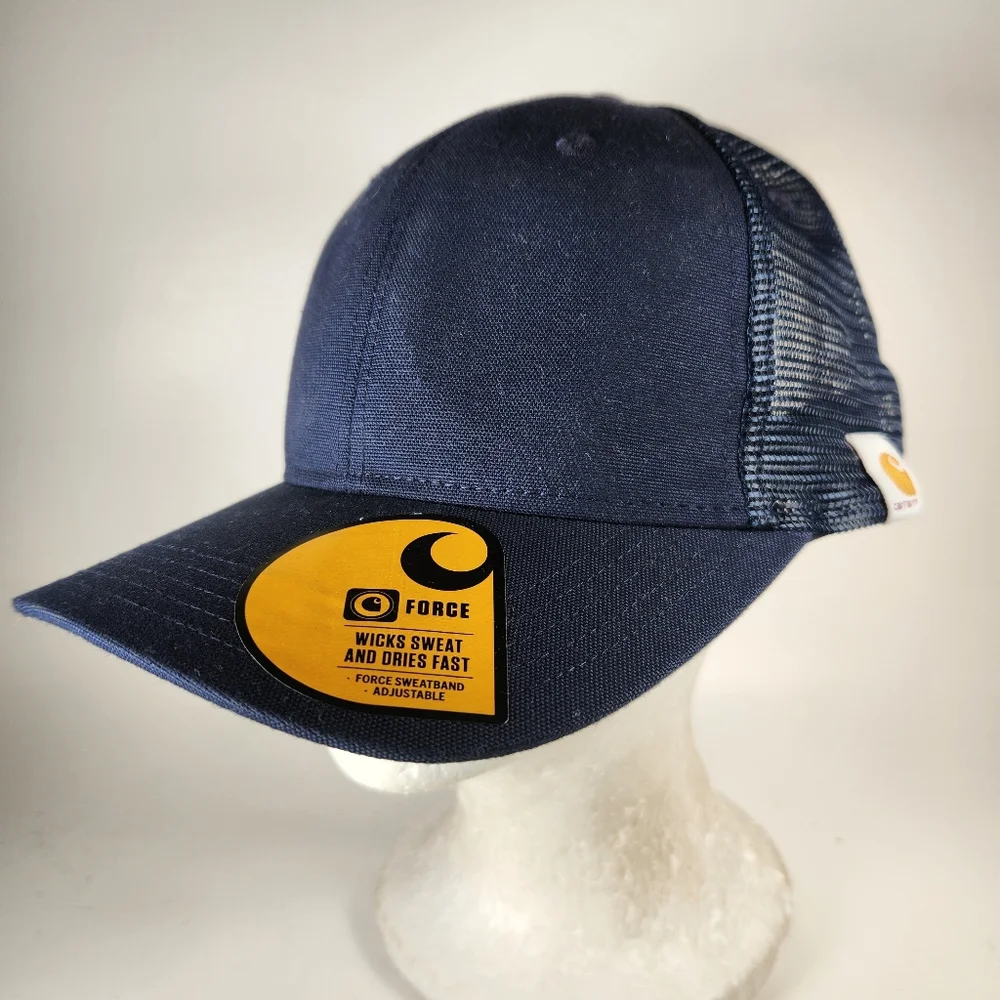 Carhartt Cap Snap Back Force Trucker Mesh Blue NEW - Picture 2 of 11